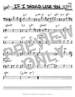 page one of If I Should Lose You (Real Book – Melody & Chords – Bass Clef Instruments)