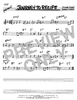 page one of Journey To Recife (Real Book – Melody & Chords – Bb Instruments)