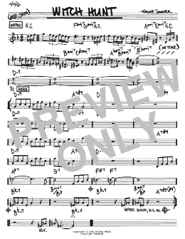page one of Witch Hunt (Real Book – Melody & Chords – Bb Instruments)