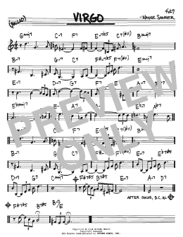 page one of Virgo (Real Book – Melody & Chords – Bb Instruments)