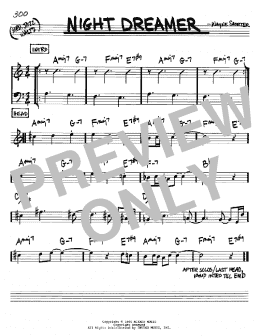 page one of Night Dreamer (Real Book – Melody & Chords – Bb Instruments)