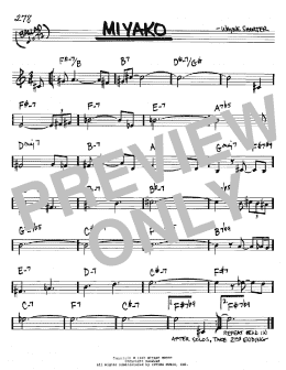 page one of Miyako (Real Book – Melody & Chords – Bb Instruments)