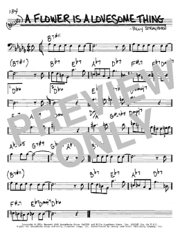 page one of A Flower Is A Lovesome Thing (Real Book – Melody & Chords – Bass Clef Instruments)