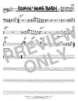 page one of Comin' Home Baby (Real Book – Melody & Chords – Bass Clef Instruments)
