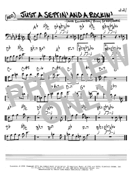 page one of Just A Settin' And A Rockin' (Real Book – Melody & Chords – Bass Clef Instruments)