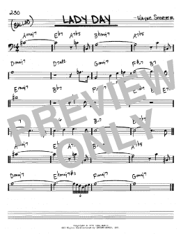 page one of Lady Day (Real Book – Melody & Chords – Bass Clef Instruments)