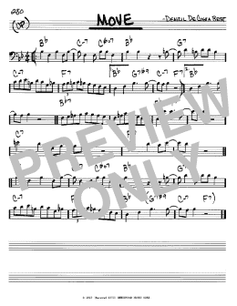 page one of Move (Real Book – Melody & Chords – Bass Clef Instruments)