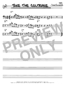 page one of Take The Coltrane (Real Book – Melody & Chords – Bass Clef Instruments)