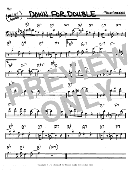 page one of Down For Double (Real Book – Melody & Chords – Bass Clef Instruments)