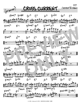 page one of Crosscurrent (Real Book – Melody & Chords – Bass Clef Instruments)