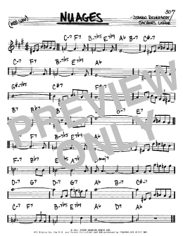 page one of Nuages (Real Book – Melody & Chords – Bb Instruments)