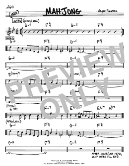 page one of Mahjong (Real Book – Melody & Chords – Bb Instruments)