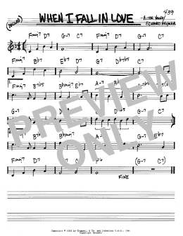page one of When I Fall In Love (Real Book – Melody & Chords – Bb Instruments)