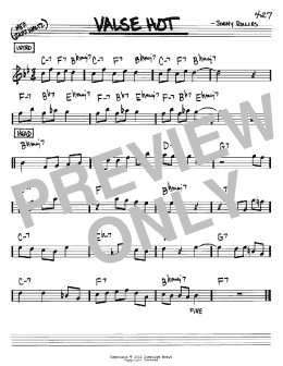 page one of Valse Hot (Real Book – Melody & Chords – Bb Instruments)