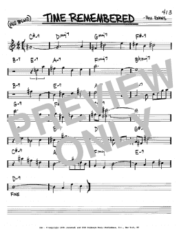page one of Time Remembered (Real Book – Melody & Chords – Bb Instruments)