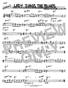 page one of Lady Sings The Blues (Real Book – Melody & Chords – Bb Instruments)