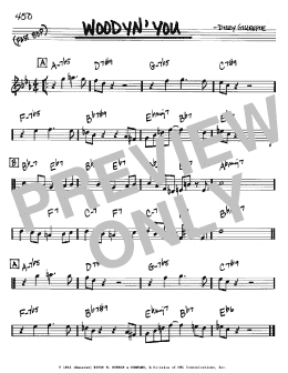 page one of Woodyn' You (Real Book – Melody & Chords – Bb Instruments)