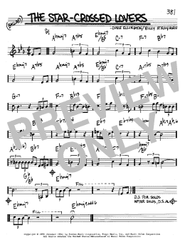 page one of The Star-Crossed Lovers (Real Book – Melody & Chords – Bb Instruments)