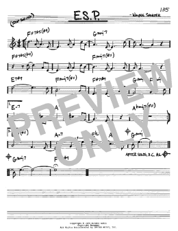 page one of E.S.P. (Real Book – Melody & Chords – Bb Instruments)
