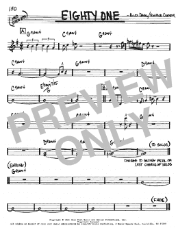 page one of Eighty One (Real Book – Melody & Chords – Bb Instruments)