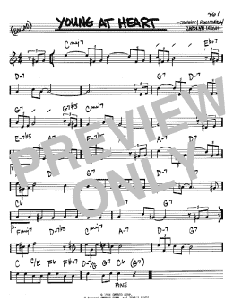 page one of Young At Heart (Real Book – Melody & Chords – Bb Instruments)