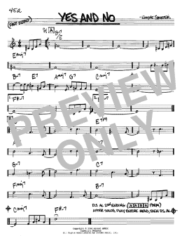 page one of Yes And No (Real Book – Melody & Chords – Bb Instruments)