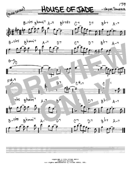 page one of House Of Jade (Real Book – Melody & Chords – Eb Instruments)