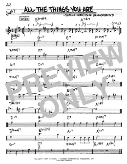 page one of All The Things You Are (Real Book – Melody & Chords – Eb Instruments)