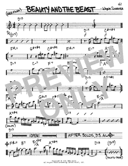page one of Beauty And The Beast (Real Book – Melody & Chords – Eb Instruments)