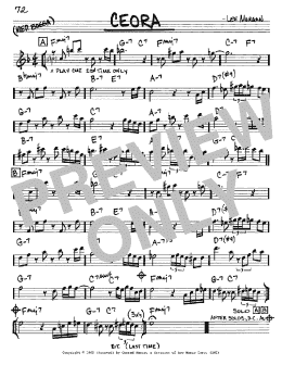 page one of Ceora (Real Book – Melody & Chords – Eb Instruments)