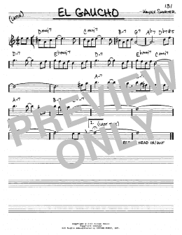 page one of El Gaucho (Real Book – Melody & Chords – Eb Instruments)