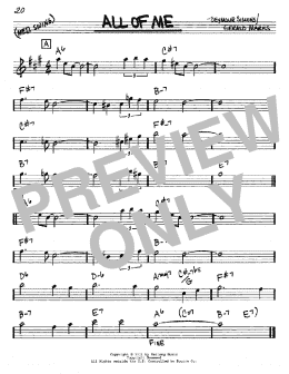 page one of All Of Me (Real Book – Melody & Chords – Eb Instruments)