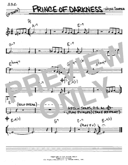 page one of Prince Of Darkness (Real Book – Melody & Chords – Eb Instruments)