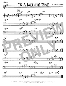 page one of In A Mellow Tone (Real Book – Melody & Chords – Eb Instruments)