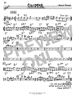 page one of Chippie (Real Book – Melody & Chords – Eb Instruments)