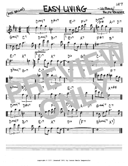 page one of Easy Living (Real Book – Melody & Chords – Eb Instruments)