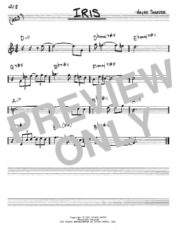 page one of Iris (Real Book – Melody & Chords – Eb Instruments)