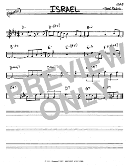 page one of Israel (Real Book – Melody & Chords – Eb Instruments)