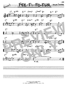 page one of Fee-Fi-Fo-Fum (Real Book – Melody & Chords – Eb Instruments)