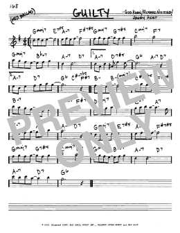 page one of Guilty (Real Book – Melody & Chords – Eb Instruments)