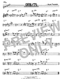 page one of Orbits (Real Book – Melody & Chords – Eb Instruments)