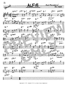 page one of Alfie (Real Book – Melody & Chords – Eb Instruments)