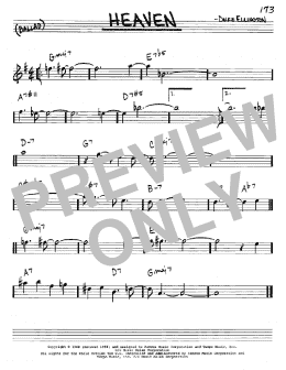 page one of Heaven (Real Book – Melody & Chords – Eb Instruments)