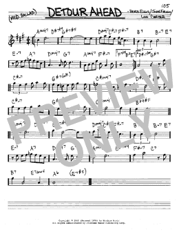 page one of Detour Ahead (Real Book – Melody & Chords – Eb Instruments)