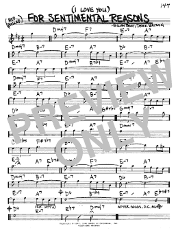 page one of (I Love You) For Sentimental Reasons (Real Book – Melody & Chords – Eb Instruments)