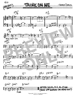 page one of Think On Me (Real Book – Melody & Chords – Eb Instruments)