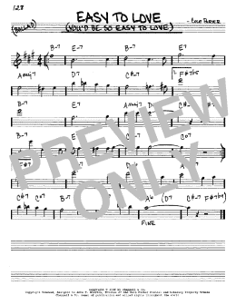 page one of Easy To Love (You'd Be So Easy To Love) (Real Book – Melody & Chords – Eb Instruments)