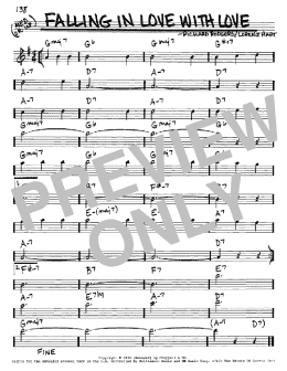 page one of Falling In Love With Love (Real Book – Melody & Chords – Eb Instruments)
