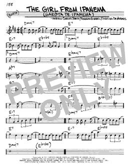 page one of The Girl From Ipanema (Garota De Ipanema) (Real Book – Melody & Chords – Eb Instruments)