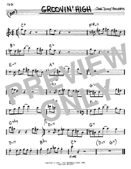 page one of Groovin' High (Real Book – Melody & Chords – Eb Instruments)